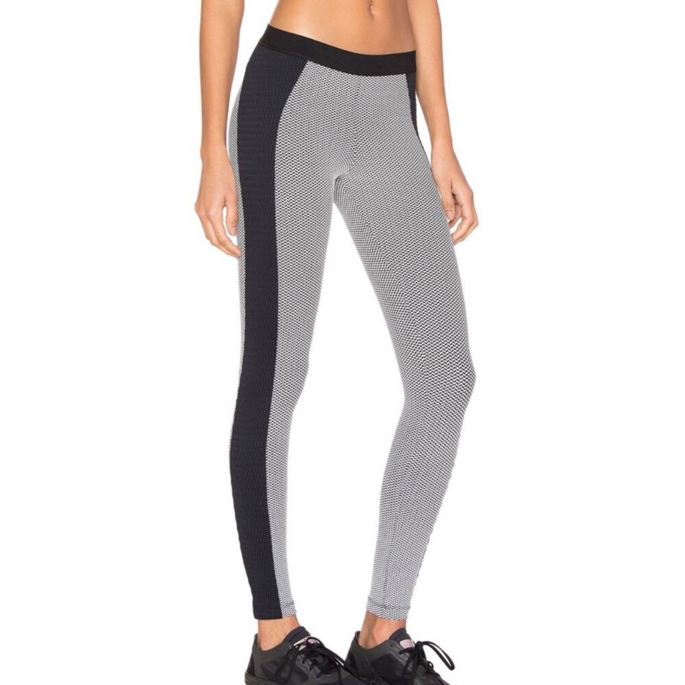 Blue Life Fit L Jacquard Legging Black White Scrunch Butt Stretch Rouched Gym